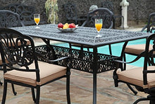 GrandPatioFurniture.com CBM Patio Elisabeth Cast Aluminum 7 Piece Dining Set w/ 2 Swivel Rockers 4 Arm-Chairs SH217-2S4A