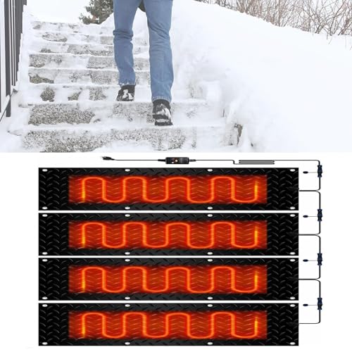 Premium Snow Melting Walkway Mat – Non-Slip Waterproof Electric Mats for Winter Snow Removal(40x200cmx4Pcs)