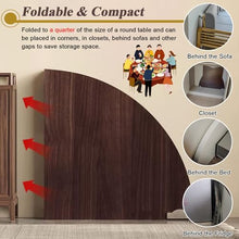 Portable Round Poker Table Top Foldable, Commercial Home Temporary Dining Table Extender for Weddings/Party Events/Card Playing, 72 60 54 48 46 42 36 30 24 inch Diameter(Walnut,Dia 75 inch(190cm))