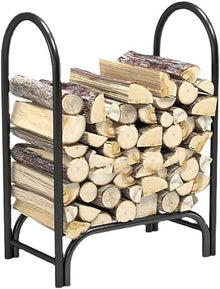 DOIBG Heavy Duty Outdoor Firewood Rack for Indoor Fireplace Durable Wood Holder Bracket with Large Capacity Storage