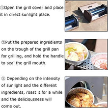 Solar Camping Grill, Portable Solar Oven, 304 Stainless Steel Grill, Aluminum Alloy Shell, Reusable, Multifunctional Steam Grill, for Outdoor Camp Travel