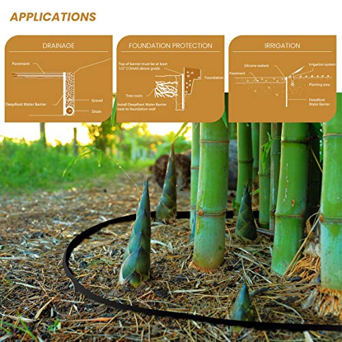 DeepRoot Water Barrier Bamboo Garden Barrier 36" x 100' Roll Black