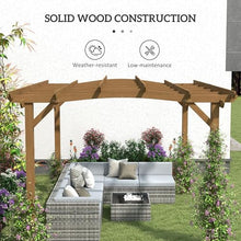 Wooden Pergola with Curved Roof