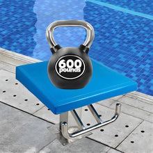 Swimming Pool Diving Platform,Jump Stand Diving Board,Stainless Steel Anti Slip Surface Inclined at 15° Diving Board,Load 600Lbs/280kg for Pool Diving Block and Swimming Competition Jumping Platform