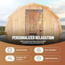 OUTEXER Outdoor Traditional Sauna 4-5 Person 240V 4.5KW 6'x6’ Steam Saunas