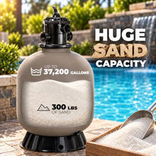 XtremepowerUS 24" Sand Filter for Inground Ground/Above Ground Swimming Pool up to 37,200 Gallons 7-Position Port Valve 300 Pounds Sand Capacity