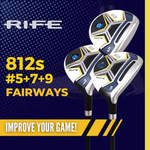 Rife Senior Mens 812s New Straight FACE Fairway Wood Set Black