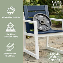 WestinTrends Cape May 9-Piece HDPE Outdoor Furniture Patio Dining Table with Umbrella Hole and Chairs Set for 8, Navy Blue