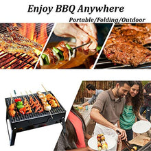 TEOYETTSF Foldable BBQ Grills Patio Barbecue Charcoal Grill Stove Stainless Steel Outdoor Camping Picnic Accessories Tools
