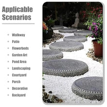 SRJUSV Garden Stepping Stone Round Stone Garden Stepping Decor Decorative Heavy Duty Outdoor Stepping Stone