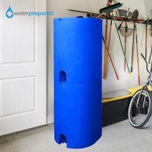 WaterPrepared 4 Pack 55 Gallon Stackable Rain Barrel Storage Blue
