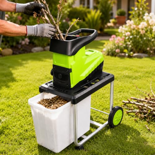 Glowdora Electric Wood Chipper Shredder, 2800w Garden Mulcher for Branches
