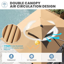 OROTLECT 9' X 11' Double Top Cantilever Umbrella with Weighted Base