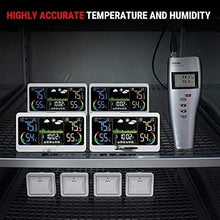 JDXQBLD 150M Wireless Weather Station Chargeable Room Thermomether Hygrometer with Weather Forecast Big LCD Display