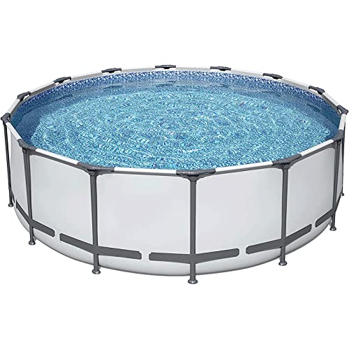 Paddling Pool Family Swimming Pool, Round Pipe Rack Pool with Filter Pump ＆ Filter Element, Backyard Pool Summer Water Games Center Inflatable Swimming Pool