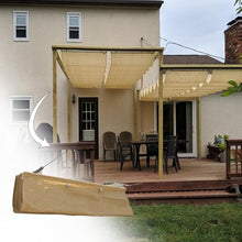 QWEASDF Retractable Wave Canopy pergola Cover,Outdoor Retractable Pergola with Sun Shade Canopy Patio,for Garden Porch Beach Pavilion Grill Gazebo Modern Yard Grape Trellis(W2.2*L10m/W7.22*L32.81ft)