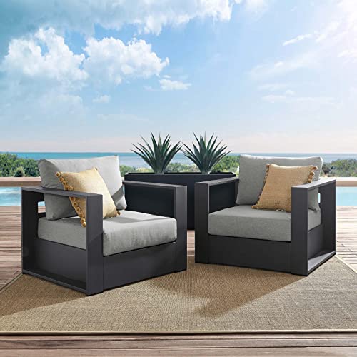 Modway Tahoe Aluminum 2-Piece Patio Set Gray Gray