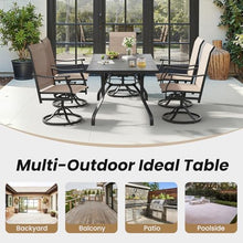 Soohow Swivel Outdoor Dining Chairs Set of 6, Patio Swivel Dining Chair with Textilene Fabric, Outdoor Metal Armchair All Weather Resistant, Ergonomic Comfort, Perfect for Patio, Backyard, Balcony