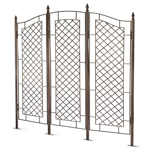 H Potter 3-Panel Privacy Screen Trellis 75" W