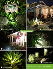 Solar Spot Lights Outdoor,2.5W Solar Panel and Bright 2 in 1 Waterproof Solar Powered Landscape Spotlights Wall Light for Garden Patio Yard Flag Pole Pool,Warm Light,6 pcs (Warm Light 8 pcs)