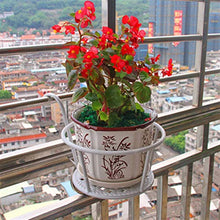 SIDUFHAOPKLL Versatile Lightweight Metal Plants Stand Plant Shelf Rack for Indoor Balcony Flower Hanging Type Green Orchid(Black)