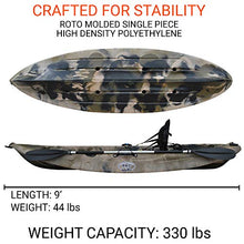 BKC FK184 9 Solo Sit-On-Top Kayak w/Premium Memory Foam Seat - Camo