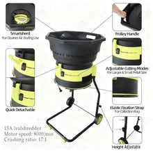 HaiZethonic Electric Garden Shredder and Wood Chipper with Wheels and Storage Bag,Powerful Leaf Mulcher, 25mm Cutting Capacity,Overload Protection for Lawn and Garden Use 40mpowercord