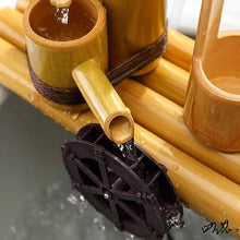 GenSDH Bamboo Fountain with Pump, Zen Bamboo Fountain, Feng Shui Bamboo Fountain with Waterwheel, for Lawn Garden Backyard,70Cm,70CM