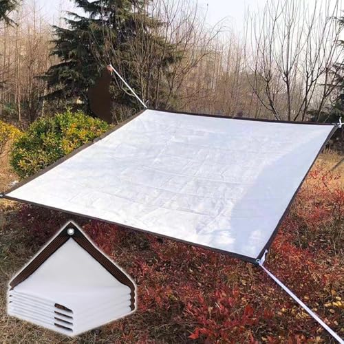 XBTGS White Greenhouse Shading Net 9x11m - Sunblock Shade Cloth for Plants Breathable Shade Mesh Tarp with Grommets Rectangular Awning & Balcony Privacy Netting,Whit,White-3x7m(9.8 * 23ft)