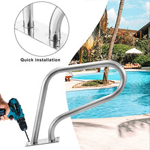 FALIYORS Swimming Pool Hand Rail with Installation kit - Easy Mount Non-Slip Pool Safety Products Hand Grab Rail Height 22.4''