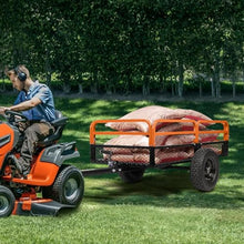Heavy-Duty 1500 Lb Steel Dump Cart – 15 Cu Ft Multifunctional Utility Trailer with Removable Panels for ATV, Farm & Landscaping