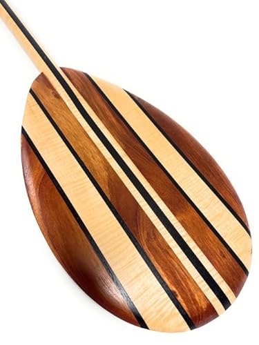 Tikimaster Koa Canoe Paddle 60" with Inlays Steersman Made in Hawaii #KOA7305