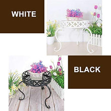 SIDUFHAOPKLL Plant Rack Flower Shelf Garden Decor Wrought Iron Balcony Outdoor Indoor Pot Stand Single layer Metal(D)