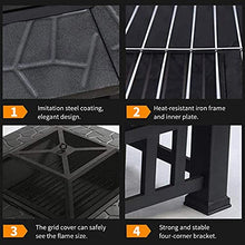 Fire Pit Wood-Burning fire Pit Table Set, 30-inch Large fire Pit, Outdoor Garden Barbecue fire Pit, Heater, ice Pit