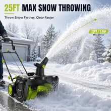 40V Lithium Battery Cordless Snow Blower, 3500W Brushless Motor Snow Thrower with 2/4 Batteries & 1/2 Charger, 50cm/20in Clearing Width, 7.6m/25ft Throw for Driveway & Patio 2Batteries