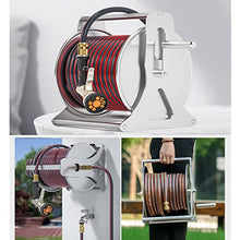 Garden Hose Reels Cart Wall Mount Water Hose Storage for Outside, Outdoor Hose Reel Heavy Duty Hose Reel, Water Hose Holders Outside (65.6ft/20m)
