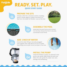 Funsicle Oval Oasis Designer 9' 10" x 6' 7" x 33" Above Ground Swimming Pool, with FiltraBoost 400 GPH Filter Pump with AutoSkimmer, Type I Filter Cartridge & Repair Patch, Dark Herringbone
