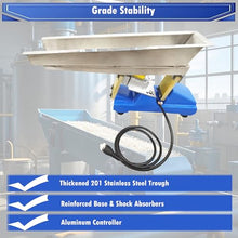 INTSUPERMAI Electromagnetic Vibratory Feeder for Industrial Materials, Automatic Vibration Conveyor System with Speed Control for Powder, Granules, Small Parts