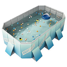 IINCOOY 3M PVC Swimming Pool Non-Inflatable Folding Thickened Wear-Resistant Outdoor Large Pools Family Bathing Toy Children's Day Gifts(E,2.6M)