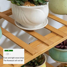 Bamboo Plant Flowers Display Storage Rack Stand Indoor Display Shelf Balcony Flower Stands Bookshelf Shoe Rack (Size : 3 Layers)