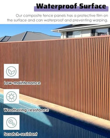 ENHEN Semi-Open Screen Decorative Panel Outdoor - 6ft Height, Heavy Duty Backyard Deck Railing Wood Plastic Composite, Wall Panels for Interior Wall Decor(453.6cmx183cm/14.9ftx6ft)