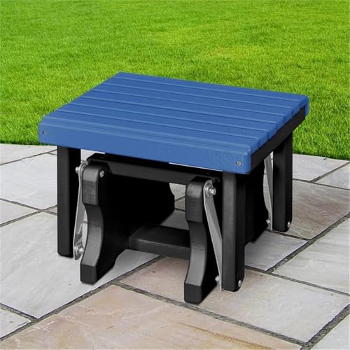 American Furniture Classics Gliding Ottoman in Blue/Black Made in the USA