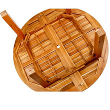 Patio Wise Round Acacia Wood Patio Table, Teak, 57-Inches x 29½-Inches