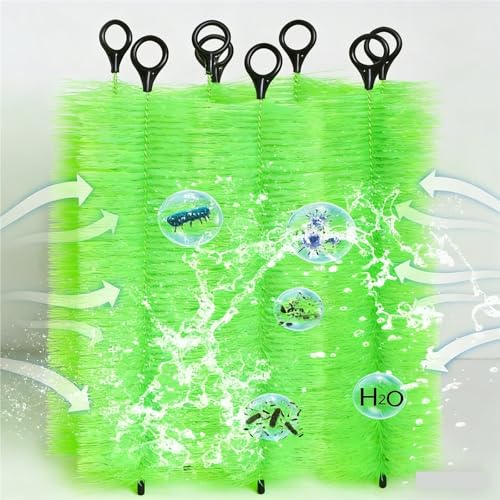 Jendfert 20 30 50 100 Pc Pond Filter Brushes Aquarium Filter Brush Pond Filtration Kit, Stainless Steel Long Cleaning Brush, Pond Skimmer Filter, for Koi Ponds, Water Gardens(100pcs,60cm/24in)