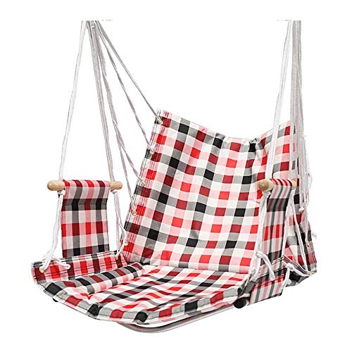 AFPSDLFJDLS Hammock Chair Swing Seat for Garden - Heavy Duty Hanging with Wood Armrest, 264lbs Capacity