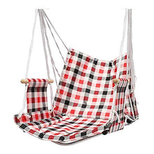 AFPSDLFJDLS Hammock Chair Swing Seat for Garden - Heavy Duty Hanging with Wood Armrest, 264lbs Capacity
