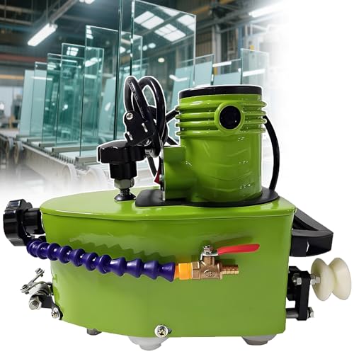 800w Portable Electric Glass Edger - Electric Glass Polishing Machine,Straight Round Bevel Edger,Insulated Safe Design, Diamond Grinding Wheels Included Allsizes