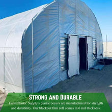 Farm Plastic Supply Panda Film Light Deprivation Greenhouse Cover 6 Mil 100% Blackout Black/White