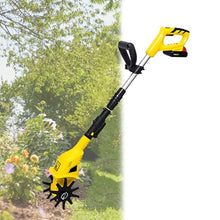 Small Tiller Cultivator, Household Use Electric Tiller, Garden Tiller, Lightweight Cordless Garden Cultivator for Gardening, Manganese Steel Blade, 20v Lithium