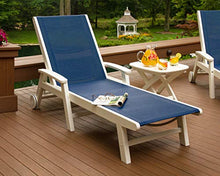 Polywood Coastal Chaise Mahogany/Burlap Sling